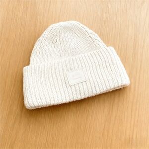 Acne Cream Knit Beanie